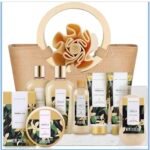 Spa Gift Baskets for Women - Vanilla Bath Set with Bubble Bath, Body Lotion Gift Set, Vanilla Spa Set, Birthday Woman Gifts, Mothers Day Gifts for Mom