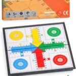 Ludo Magnetic Folding Travel Board Game Set - 9.75 Inches